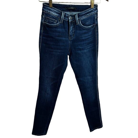 Flying Monkey Mid-Rise Skinny Cuffed Jeans Sz 24 Blue Vampire Kiss 29" Inseam - Picture 6 of 6